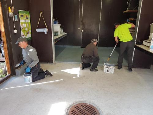 Lattian maalaus 16.8.2019